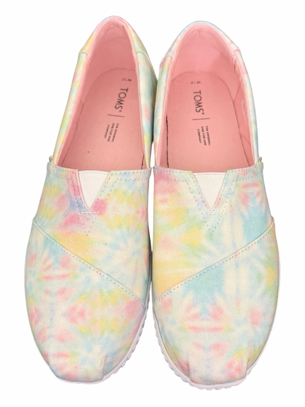 TOMS |Pastel Tie-Dye |Canvas Slip-On Flats |Women’s Size 12 |Comfort Shoes - Picture 4 of 8